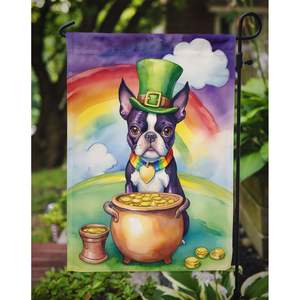 เซนต์แพทริกส์เดย์บอสตันเทอร์เรียร์ธงประดับสวนหลากสีสำหรับตกแต่งลานบ้านงานศิลปะเตียงดอกไม้สำหรับตกแต่งกล่องจดหมาย - Product Image 3