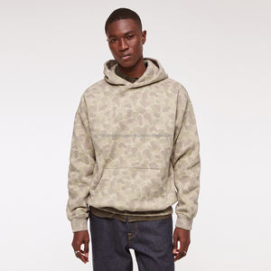 Sudaderas con capucha de algodón 100% para hombre, sudaderas con capucha de gran tamaño de lana gruesa en blanco, sudaderas con capucha y logotipo estampado personalizado para hombre - Product Image 1