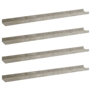 Mensole a muro 4 pezzi grigio cemento 31.5 Design Urban Chic "x 3.5" x 1.2" - Product Image 2