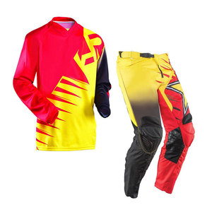 ชุดแข่งรถมอเตอร์ไซค์ผู้ชาย แขนยาว เสื้อและกางเกงขายาว สีดำ-เขียว บล็อกสี แห้งเร็ว ใส่ได้ทุกฤดู - Product Image 2