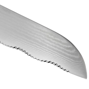 7 Inch Serrated Utility <b>Knife</b> Stainless Steel Sharp Blade Black Handle Multipurpose Kitchen <b>Knife</b> for Bread Meat Fruit <b>Slicing</b> - Product Image 6