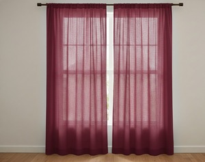 Cortinas de Algodón Sólido Estilo Bohemio con Bolsillos para Varillas, Alto Nivel de Sombreado, Características Ecológicas para Hogar, Hotel, Oficina - Para Todas las Estaciones - Product Image 4