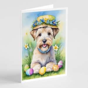 Lunatique A7 Taille 5x7 Wheaten Terrier Chasse aux œufs de Pâques Cartes de voeux Pack de 8 Cartes vierges avec enveloppes - Product Image 1