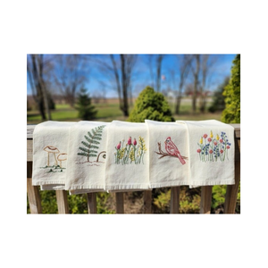 Classy Hand Embroidered Striped Cotton <b>Kitchen</b> Towel 40x60 cm Absorbent Quick Dry Fabric ISO 9001 Durable <b>Kitchen</b> Cleaning - Product Image 3