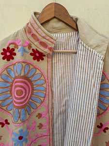 Indian Handmade Camel Motif Suzani Kantha Boho Embroidered <b>Velvet</b> <b>Jacket</b> Kimono Coat Lightweight Beautiful Winter <b>Women</b> Outwear - Product Image 6