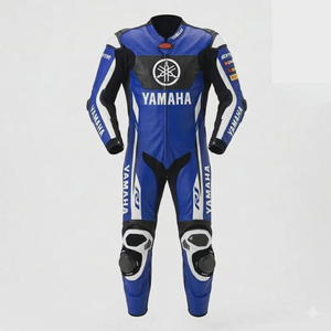 MotoCP Ramaha Racing Cowhide/Kangaroo Leather Suit Jumpsuit/Traje Advanced Protection for Track & Street Made to Measure - Product Image 2
