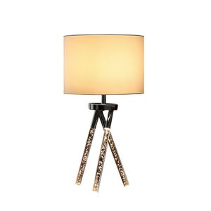 26.25\" Mid Century Birgit LED Acrylic Table <b>Lamp</b> with Tapered Legs <b>Silver</b> Metal-Unique Design In-Home Decor - Product Image 5