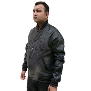 Blouson universitaire réversible en laine de baseball personnalisé, style Letterman, respirant, avec logo brodé fini, qualité supérieure - Product Image 1