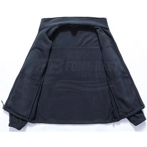 Veste en polaire pour homme à col montant, fermeture éclair, imperméable, coupe-vent, respirante, décontractée, service OEM, vente en gros, impression de logo personnalisée - Product Image 4