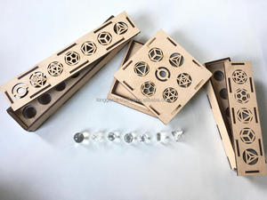 Wholesale Natural 5pc Clear Quartz Gemstone Through-Carved Sacred Geometry Set Platonic Solids Buddhist Religious Meditation - Product Image 2