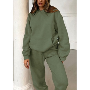 Oversized <b>Ladies</b> Cotton Polyester Hoodie Tracksuit Set Anti Pilling Sweatpants Breathable Casual Fashion <b>Jogging</b> Wear 2026 - Product Image 3