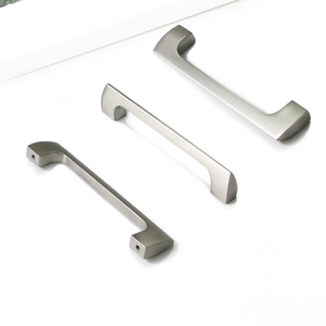Tiradores de cajón cepillados de aleación de zinc de larga duración, estilo moderno contemporáneo de mediados de siglo, herrajes para gabinetes, venta al por mayor - Product Image 1