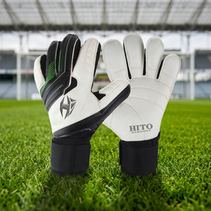 Gants de gardien de but professionnels personnalisés avec impression, support OEM pour l'entraînement au football et au soccer, paume en latex épais - Product Image 2