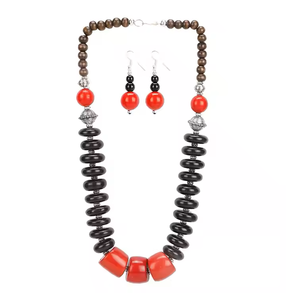 Best Handmade Blue Natural Stone Resin Beaded Necklace Gold Plated Toggle Clasp Casual Unisex Jewelry Round Ball Shape for Woman - Product Image 5