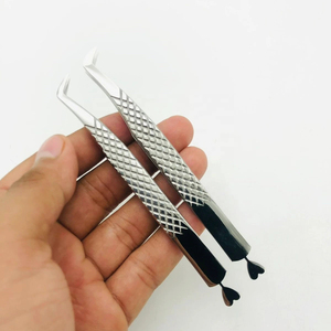 Best Selling Stainless Steel Eyelash Tweezers Set High Quality with Pointed Tip for Personal Care Wholesale <b>Lash</b> Tweezers - Product Image 6