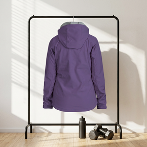 Chaqueta Deportiva Morada para Mujer, con Capucha, de Piel de Pescado, Transpirable, Cortavientos, con Cierre Completo, Tipo Softshell - Product Image 2