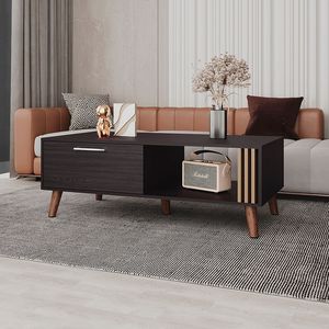 Barrville salotto tavolino nero/rovere chiaro elegante mobile pezzo - Product Image 2