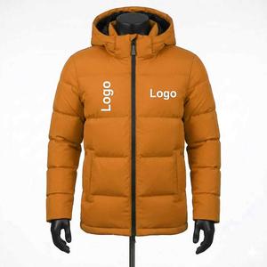 Premium Quality Customizable Men's Canvas <b>Padded</b> Bubble <b>Jacket</b> <b>Waterproof</b> Breathable Eco-Friendly Winter Front Logo Design - Product Image 1
