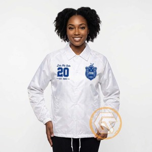 Chaqueta de la Línea Zeta Phi Beta de GREEK TREASURES para Mujer, Ropa de Sororidad, Logotipo Personalizado Bordado, Transpirable, Exterior de Seda, Poliéster - Product Image 3