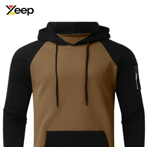 Sudadera con Capucha de Forro Polar Personalizada XEEP para Hombre XC-MH-33, Corte Regular, Chaqueta de Entrenamiento de Invierno Transpirable, Sudadera con Capucha para Correr en Invierno con Estampado Frontal - Product Image 2