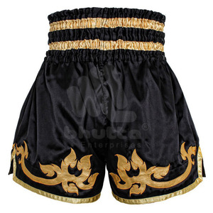 Professional Fightwear Boxing Muay Thai Shorts Custom Embroidery Loose Fit MMA Kickboxing Unisex Training Breathable 100% - Product Image 3