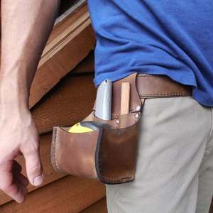 Porte-mètre ruban de haute qualité, pochette de ceinture à outils professionnelle, robuste, pour charpentier, électricien, constructeur, en vente - Product Image 4
