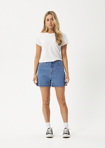 Shorts en jean skinny taille mi-haute pour femme, décontractés, été, fermeture boutonnée, délavage clair personnalisé, 100% broderie en relief - Product Image 5