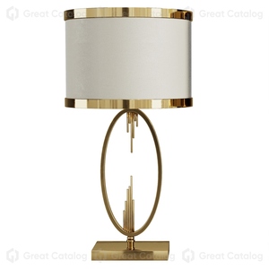 Modern Luxury Gold <b>LED</b> <b>Table</b> Lamp Nordic Minimalist Fabric <b>Bedside</b> Light for Hotel Bedroom Living Room Home Decor Accent - Product Image 2