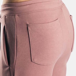 Pantalones Cortos Bermuda para Hombre, Color Rosa Sólido, Largo Medio, con Cordón, Casuales, de Algodón Tejido, Transpirables, con Bolsillos - Product Image 5