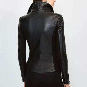 Unisex Leather <b>Winter</b> Quilted <b>Jacket</b> <b>Waterproof</b> Windproof Breathable Printed Knitted Customizable Outdoor Front Logo - Product Image 2