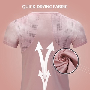 Camiseta Deportiva de Verano para Mujer, Transpirable, con Estampado, Malla en la Espalda, Aberturas Laterales, Secado Rápido, Personalizable - Product Image 4