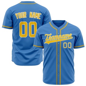 Mens Baseball Jersey Custom Logo Team Uniform Polyester Breathable Quick Dry Sportswear Button Down OEM <b>Bulk</b> Manufacturer - Product Image 1