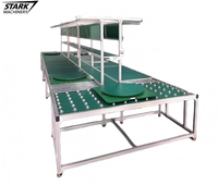 Ligne de convoyage à rouleaux par gravité multifonctionnelle sans alimentation, avec plateau tournant pour palettes, état neuf à bas prix