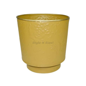 Jardinière en fer, revêtement en poudre colorée, durable, multi-usages, moderne, classique, pour l'extérieur et l'intérieur, avec drainage - Product Image 1