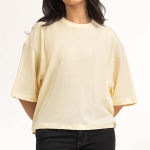 Fashionable <b>Women</b> <b>Loose</b> Fit Yellow T- <b>Shirt</b> Pakistan Made Best Material Eco-Friendly Oversized T-<b>Shirt</b> Athleisure Comfort Wear - Product Image 1