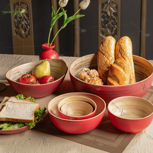 ชามผลไม้ไม้ไผ่แบบคลาสสิก ปรับแต่งได้ เป็นมิตรกับสิ่งแวดล้อม น้ำหนักเบา ใช้แล้วทิ้ง ความจุ 10 ลิตร สำหรับจัดแสดงบนโต๊ะครัว งานเลี้ยง - Product Image 2