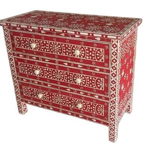 Bone Inlay Solid <b>Wood</b> 9-Drawer Living Room Cabinet <b>Dresser</b> Furniture for Home & Hotel Use by Royal Decore Mart resin crafts - Product Image 1