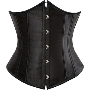 <b>Leather</b> Genuine Medium Control <b>Corset</b> <b>Top</b> for Women Plus Size Under Bust with Waist Logo Eco-Friendly Breathable Soft Fabric - Product Image 2