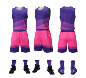 Uniforme de basket-ball à séchage rapide Maillots réversibles personnalisés noirs et shorts en tissu de maille respirante - Product Image 4