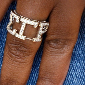 Sigma Gamma Rho <b>Ring</b> Gold Tone Women Greek Letter <b>Ring</b> <b>Statement</b> Jewelry Stylish Fashion Accessory - Product Image 1