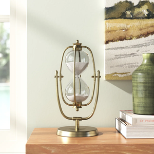 Sculpture de Sablier Luxe Plaqué Or en Gros, Ornement Décoratif Moderne pour Table, Idéal pour l'Intérieur de la Maison, Cadeau à Prix Abordable - Product Image 1