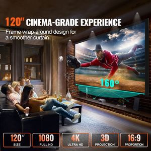 Schermi per Proiettore a Telaio Fisso 4K da 150", 72" e 80" per Cinema e Intrattenimento Domestico, Tessuto PET Bianco Opaco per Proiezione a Lunga Gittata - Product Image 2