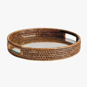 Plateau de service avec base en verre, fait main, pour table basse, plateau de service pour aliments et thé, fournisseur OEM ODM, vente en gros, plateau de présentation élégant - Product Image 5