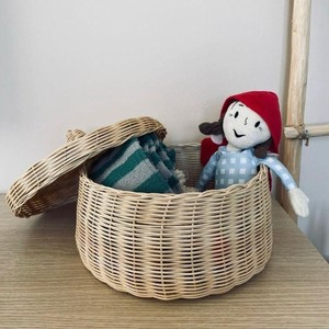 Contenedores de almacenamiento de ratán tejidos a mano, caja multiusos, organizador doméstico, accesorio. - Product Image 6