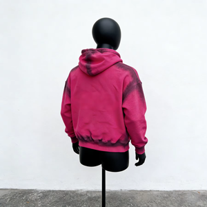 High Quality Luxury Manufacturer Custom Painted <b>Spray</b> Hoodie <b>Sun</b> Fade <b>Screen</b> Printing Vintage Acid Washed Hoodie for Men - Product Image 6