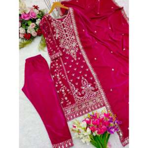 Magnifique ensemble haut et dupatta pour soirée, taille XL - Product Image 2