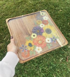 Modern Resin And Wooden <b>Tray</b> For Luxury Home Serving Purpose And Artistic Interior Decoration Accessories - Product Image 2