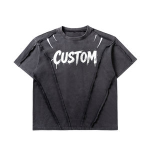 Camiseta Personalizada de Alta Calidad para Hombre, Transpirable, de Algodón/Fibra de Bambú, 280GSM, Corte Amplio y Holgado - Product Image 1