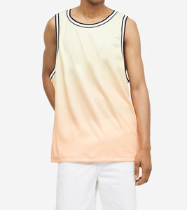 เสื้อกล้ามออกกำลังกายรุ่นใหม่มาแรง ขายดี แฟชั่นเสื้อกีฬาผ้าโพลีเอสเตอร์ผสมอีลาสเทน ยืดหยุ่นได้ เสื้อกล้ามออกกำลังกายผู้ชาย - Product Image 6