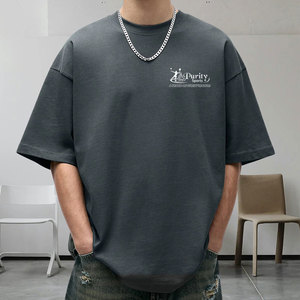 เสื้อยืดพิมพ์โลโก้ตามสั่ง คุณภาพสูง เสื้อยืดโอเวอร์ไซส์ ราคาขายส่ง เสื้อยืดโอเวอร์ไซส์ ผลิตในปากีสถาน - Product Image 1